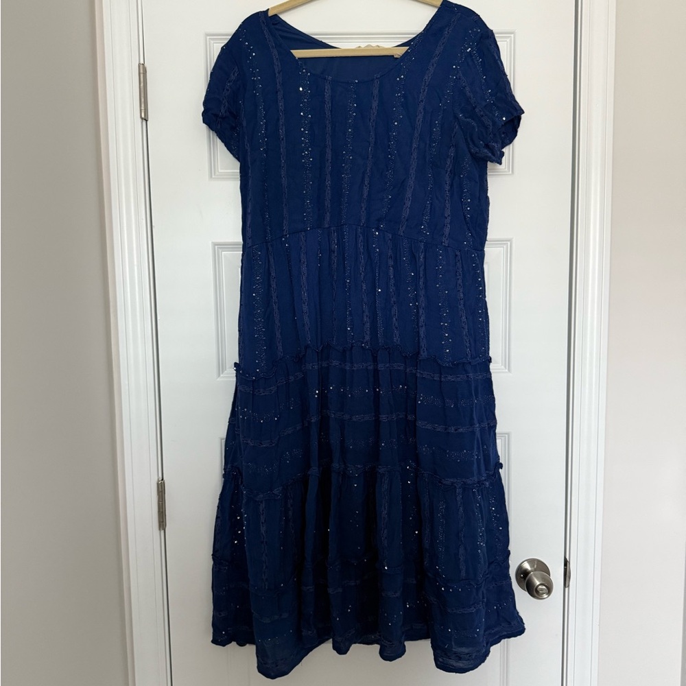 Soft Surroundings Blue Dress with sequins